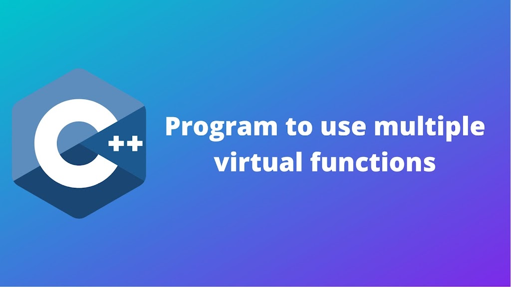 C++ program to display a message by using multiple virtual function