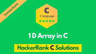 HackerRank 1D arrays in c solution