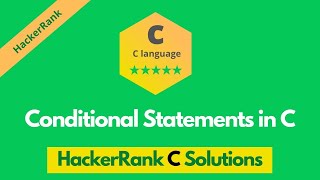 HackerRank Conditional Statements in C solution