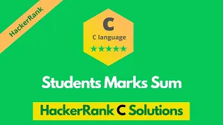 HackerRank Students Marks Sum solution in C