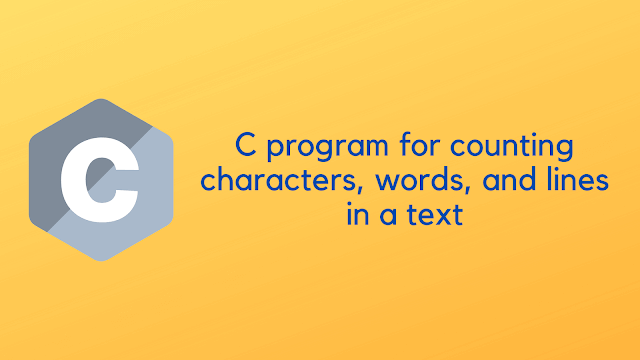 C program for counting characters words and lines in a text