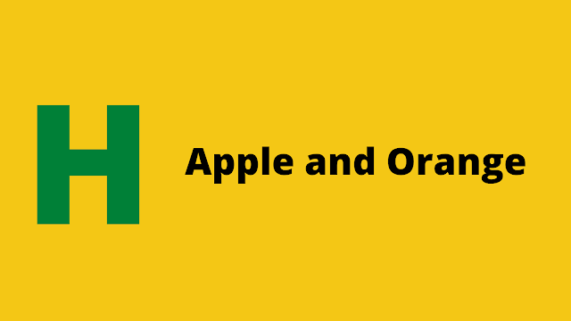 HackerRank apple and orange solution