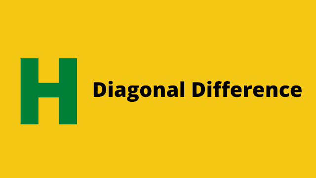 HackerRank diagonal difference solution