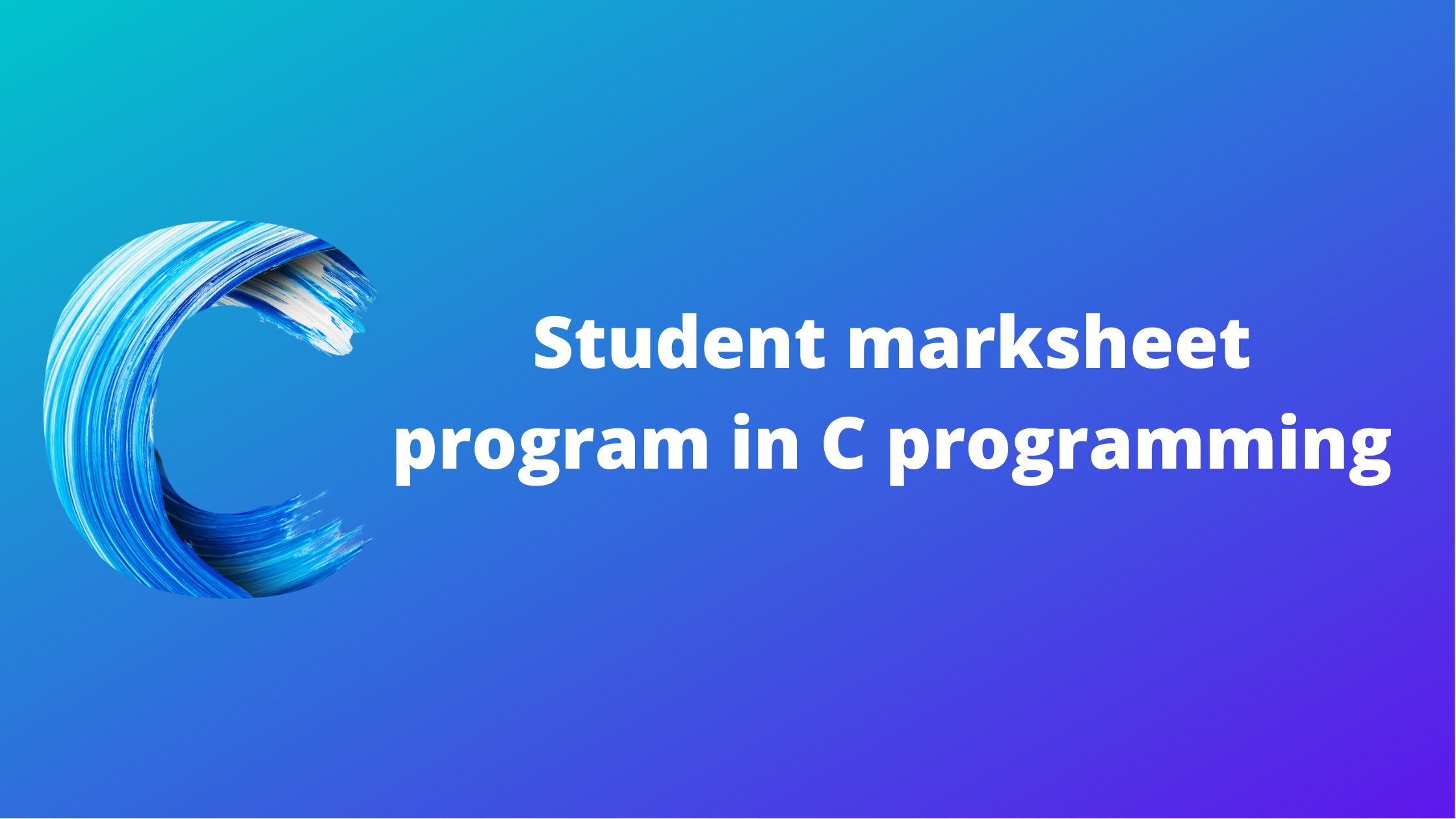 Student marksheet program in c programming