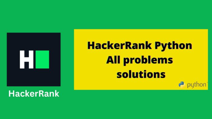 HackerRank python all problems solutions