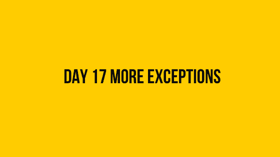 HackerRank Day 17 More Exceptions problem solution