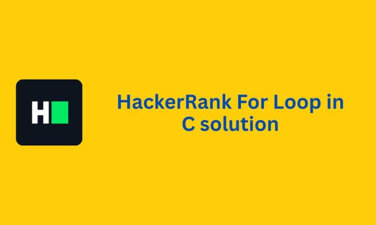 HackerRank For Loop in C solution